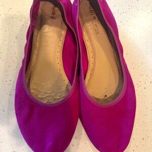 Pink/Purple Hush Puppies Suede Ballet Flats US 9